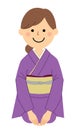 The landlady of the jnnJapanese hotel Royalty Free Stock Photo