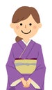 The landlady of the jnnJapanese hotel Royalty Free Stock Photo