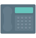 Landline Color Isolated Vector Icon Editable