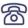Landline set Isolated Vector with Outline icon which can easily modify or edit Royalty Free Stock Photo