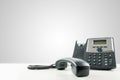 Landline telephone with the receiver off-hook Royalty Free Stock Photo