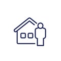 landlord or house owner line icon