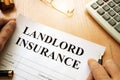 Landlord insurance. Royalty Free Stock Photo