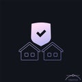 landlord insurance icon, vector design Royalty Free Stock Photo