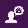 landlord or owner icon, vector