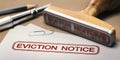 Landlord tenant law. Eviction notice Royalty Free Stock Photo