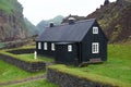 Landlyst on Heimaey Island, Vestmannaeyjar, Iceland is the second oldest building on Westman Islands Royalty Free Stock Photo