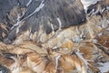 Landmannalaugar National Park - Iceland. Rainbow Mountains. Aerial view of beautiful colorful volcanic mountains. Top view. Royalty Free Stock Photo