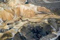 Landmannalaugar National Park - Iceland. Rainbow Mountains. Aerial view of beautiful colorful volcanic mountains. Top view. Royalty Free Stock Photo