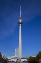 Landmark Alexanderplatz TV tower in Berlin