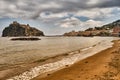 Landmark of Aragonese Castle on Ischia island, Naples Italy Royalty Free Stock Photo