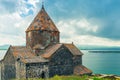 landmark of Armenia and the city of Sevan Sevanavank monastery on the lake Royalty Free Stock Photo