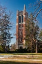 Landmark Beaumont Tower carillon on the campus of Michigan State University