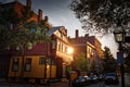 Landmark Boston Beacon Hill streets and historic brick buildings