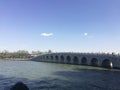 Landmark Bridge, Kunming Lake, Summer Palace, Beijing Royalty Free Stock Photo