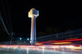 The landmark building Clock tower in Chiangmai university Royalty Free Stock Photo