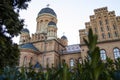 Landmark in Chernivtsi, Ukraine, orthodox church at University the former Metropolitans residence