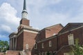 Landmark Church Front Portico and Steeple in Milwaukee Royalty Free Stock Photo