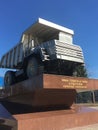 Monument to the Belaz dump truck in the city of Zhodino