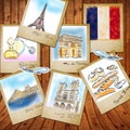 Landmark of France in photo frame