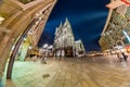 Illuminated Cologne Cathedral at night