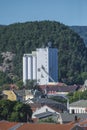 Landmark, halden grain silo