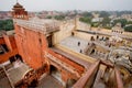 Landmark of Jaipur - walls of Palace of Winds Royalty Free Stock Photo