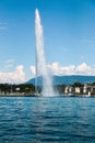 The landmark Jet d'Eau of Geneva, Switzerland Royalty Free Stock Photo