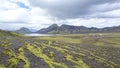 Landmark in Landmannalaugar trek in Iceland Royalty Free Stock Photo