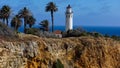 Landmark Los Angeles County lighthouse in dramatic setting