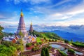 Landmark pagoda in doi Inthanon national park at Chiang mai.