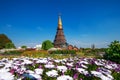 Landmark pagoda in doi Inthanon national park at Chiang mai.