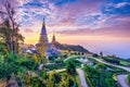 Landmark pagoda in doi Inthanon national park at Chiang mai, Thailand