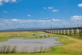 Landmark of Pasak Jolasid Dam in Lopburi, Thailand.