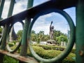 The landmark of Ragunan zoo view from behind fence