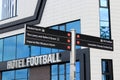 Sign Post Outside Hotel Football