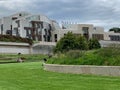 Modern building of the Scottish Parliament at Holyrood, within the UNESCO World Heritage Site in central Edinburgh Royalty Free Stock Photo