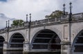 Landmark Structure Of Historiacal Kingston Bridge Crossing The River Thames