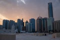 LandMark tower and cityscpae of Abu Dhabi, UAE Royalty Free Stock Photo