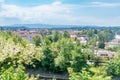 Landmark view on Cesky Tesin from Cieszyn Castle hill in Cieszyn, Poland