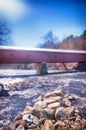 West Cornwall Covered Bridge Winter New England Royalty Free Stock Photo