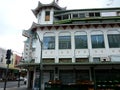 Landmark Wo Fat Chop Sui Neon Sign and building