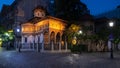 Landmarks of Bucharest. Stavropoleos Monastery in the Old Town Royalty Free Stock Photo