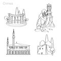 Landmarks of Crimea. Set of icons Royalty Free Stock Photo