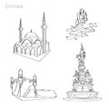 Landmarks of Crimea. Set of icons