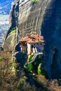 Landmarks of Greece- hanging monasteries of Meteora. Roussanou m