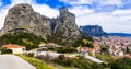 Landmarks of Greece - unique Meteora rocks. view of Kalambaka vi