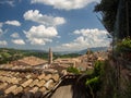 Landmarks of Italy. panoramic view of Urbino,Unesco site III Royalty Free Stock Photo
