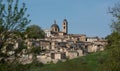 Landmarks of Italy. panoramic view of Urbino,Unesco site. Marche Royalty Free Stock Photo