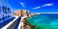 Beautiful Monopoli town,view with old castle,Puglia.